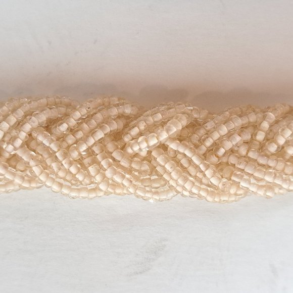 Vintage Seed Bead Multi Strand Necklace and Screw Back Earring Set - Picture 9 of 16